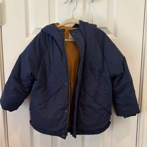 Zara Blue Down Garment Puffer Jacket